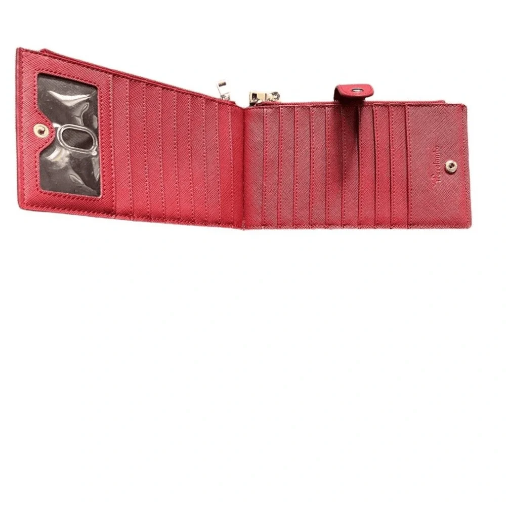 Travelambo Red Walllet RFID Blocking Bifold Multi Card Case Wallet